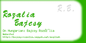 rozalia bajcsy business card